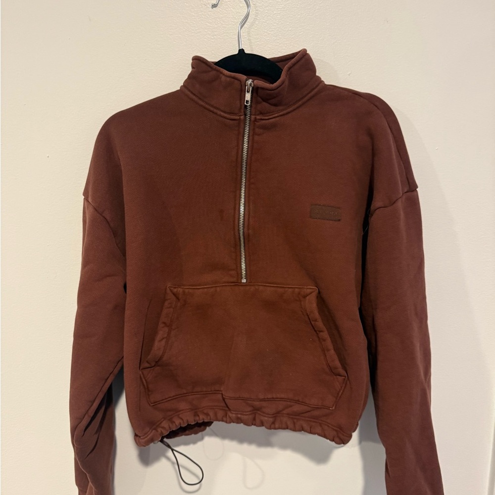 SET Active Men's Chocolate Zip-Up Sweater